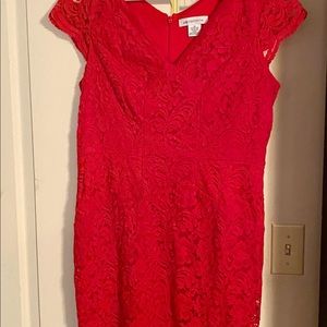 Gorgeous red Liz Claiborne lace dress size 12